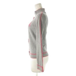A/X ARMANI EXCHANGE カーディガン S グレー ピンク 長袖 スタンドカラー パイピングデザイン /CK15 GY60