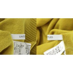 UNTITLED ニット セーター ウール カシミヤ混 2 黄色 イエロー プルオーバー ハイネック /XZ GY60