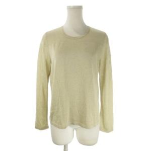 ニット 11 ゴールドカラー ラメ ラインストーン ラウンドネック 長袖 /AO24 GY60