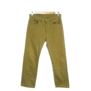 501 デニムパンツ W32 L32 カーキ ボタンフライ