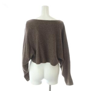 ANAYI ニット セーター 長袖 ショート丈 ウール 38 茶 ブラウン /KW GY60