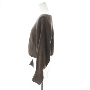 ANAYI ニット セーター 長袖 ショート丈 ウール 38 茶 ブラウン /KW GY60