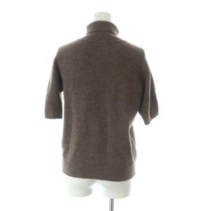 ANAYI ニット セーター 半袖 タートルネック ウール 38 茶 ブラウン /KW GY60