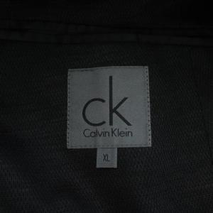 Calvin Klein テーラードジャケット 麻 リネン XL 黒 ブラック /PP GY60