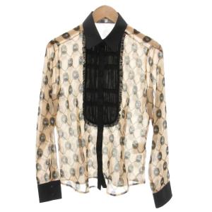 NARA CAMICIE 2点 まとめ ブラウス 長袖 ノースリーブ 総柄 ベージュ 3 2 黒 ブラック /NLGY60