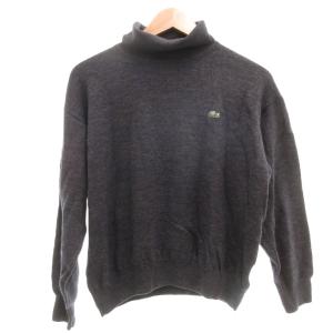 セーター ニット ウール 4 グレー タートルネック 長袖 ロゴ /RG GY60