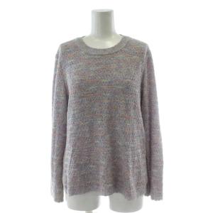 ニット 11 パープル 紫 マルチカラー ラウンドネック 横縞 長袖 /PP GY60