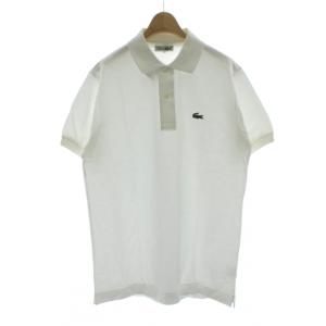 CHEMISE シュミーズ 文字ワニ ポロシャツ 4 白 ホワイト 無地 襟付き 半袖 /PP GY60