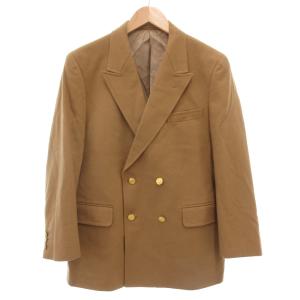 テーラードジャケット ブレザー ダブルブレスト 4B 背抜き サイドベンツ 茶 ブラウン /GV GY60