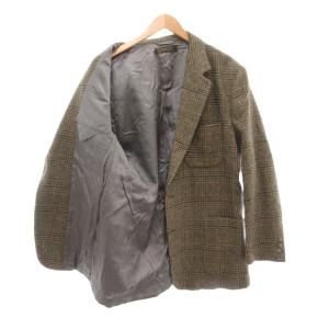 Brooks Brothers テーラードジャケット 総裏地 シングル チェック柄 総柄 カーキ /AE GY60