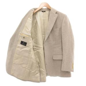 LANVIN テーラードジャケット 総裏地 シングル ヘリンボーン ベージュ  AE GY60