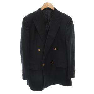 テーラードジャケット ブレザー 紺ブレ ダブルブレスト 4B 背抜き サイドベンツ ウール A5 紺 ネイビー