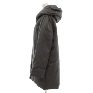 Aylesbury 美品 ダウンコート ロング ショールカラー ジップアップ クリスタルボタン装飾 L グレー /GV GY60