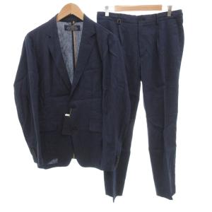 タグ付き ダメリーノ CARREMANストレッチ リネンセットアップ スーツ ジャケット パンツ 麻 L