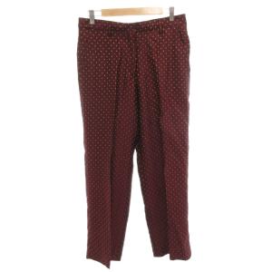 パンツ ストレート 38 レッド ドット柄