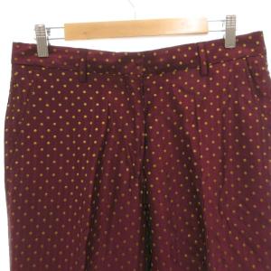 DRIES VAN NOTEN パンツ ストレート 38 レッド ドット柄