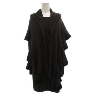 セットアップ ニット スカート カーディガン 羽織 ひざ丈 長袖 40 茶 ブラウン /FF GY60