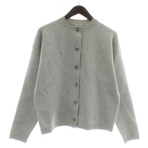 カーディガン 長袖 クルーネック グレー /XZ GY58