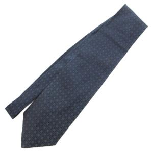 FENDI ネクタイ カジュアル 絹 シルク チェック ロゴ柄 紺 ネイビー /GV GY59