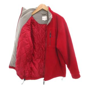 CONVERSE 美品 フリースジャケット M 赤 レッド 無地 スタンドカラー 長袖 3540-3458 /SJ GY59