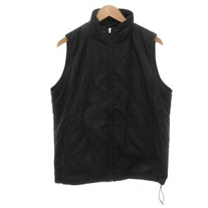 美品 ベスト ブレスサーモ M 黒 ブラック キルティング スタンドカラー /NL GY59