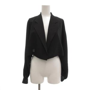 ヨウジヤマモト ショート シャツジャケット クロップド丈 黒 ブラック /UO GY59