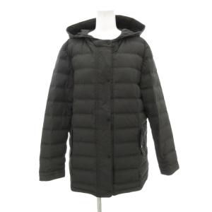 美品 ダウンコート ジャケット LL 黒 ブラック フード付き /NL GY59