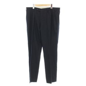 パンツ ウール L ネイビー 無地 フルレングス スラッシュポケット /LP GY58