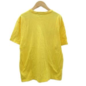 POLO SPORT Tシャツ カットソー M 黄 イエロー クルーネック 半袖 ロゴプリント /SM17 GY58