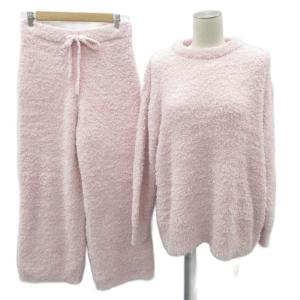 ルームウエア ナイトウエア パジャマ セットアップ 上下 セーター パンツ ロング丈 ONE ピンク ラウンドネック
