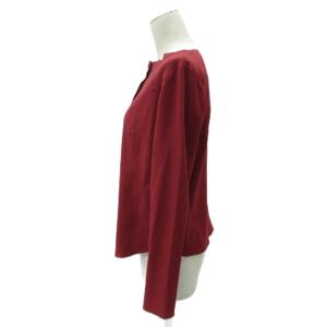 HIROKO BIS シャツ ブラウス 11 L ボルドー ギャザーネック 長袖 /HO24 GY58