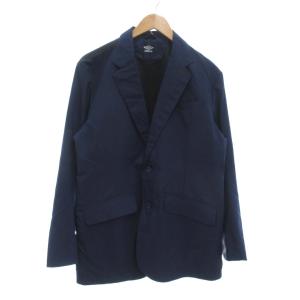 タグ付き テイラードシャワージャケット L シングル 裏地メッシュ ラインデザイン 紺 ネイビー UMULJC30