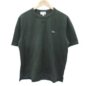 Tシャツ カットソー 3 S モスグリーン 半袖 クルーネック ロゴ刺繍 /HO31 GY58