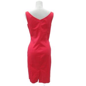 MOSCHINO ワンピース ひざ丈 36 S 赤 レッド ノースリーブ /SM16 GY58