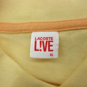 Lacoste L!VE ポロシャツ XL 大きいサイズ ライトオレンジ 半袖 ポロカラー ロゴ刺繍 /SM51 GY58