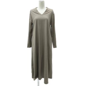 ジェーン スミス JANE SMITH ワンピース マキシ丈 ロング丈 ONE ベージュ Vネック 長袖
