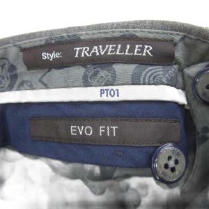 PT01 EVO FIT スラックスパンツ 52 XL グレー 無地 ロールアップ アンクル丈 /YS34 GY58