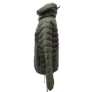 Eddie Bauer EddieBauer ダウンジャケット ミドル丈 S カーキ フード付き 無地 /SY48 GY58