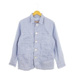 ジャケット 上着 青 ブルー 白 ホワイト チェック 50630292 /MN8 GY58
