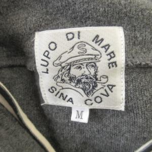 SINA COVA SINACOVA 長袖Tシャツ M グレー ワッペン モックネック 長袖 /CK15 GY58