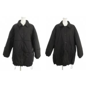 THROW BY SLY REVERSIBLE PUFFER COACH ジャケット 中綿 F 黒 ブラック