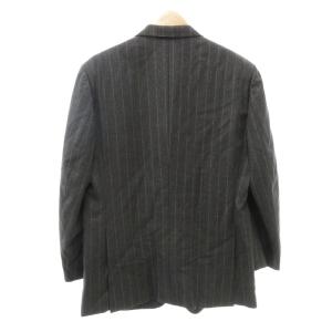 Ermenegildo Zegna スーツ テーラードジャケット パンツ スラックス 総裏地 開き見せ ウール グレー ストライプ柄 /NL