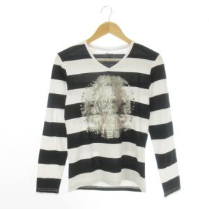 × セマンティック デザイン semantic design ハクプリント ボーダーTシャツ 長袖 ロゴ