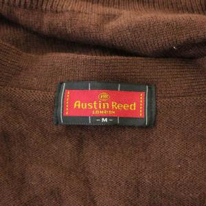 Austin Reed カーディガン カシミヤ M 茶 ブラウン Vネック 長袖 無地 /LP GY58