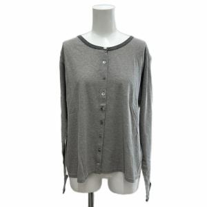 タグ付き カーディガン 46 長袖 クルーネック グレー 大きいサイズ /AE GY59