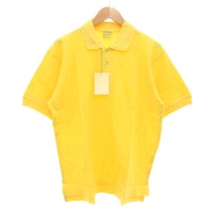 タグ付き ポロシャツ 半袖 鹿の子 刺繍 M 黄 イエロー /GV GY60