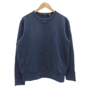 トレーナー スウェット 長袖 ポニー刺繍 裏起毛 M 青 ブルー /GV GY60