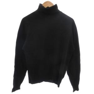 美品 タートルネックセーター ニット ウール 42 黒 ブラック 無地 長袖 /SJ GY60