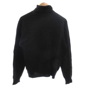 dunhill 美品 タートルネックセーター ニット ウール 42 黒 ブラック 無地 長袖 /SJ GY60