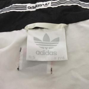 adidas Originals 万国旗タグ 長袖 スタンドカラー トラックジャケット 切り替えデザイン M 白 ホワイト 黒 ブラック